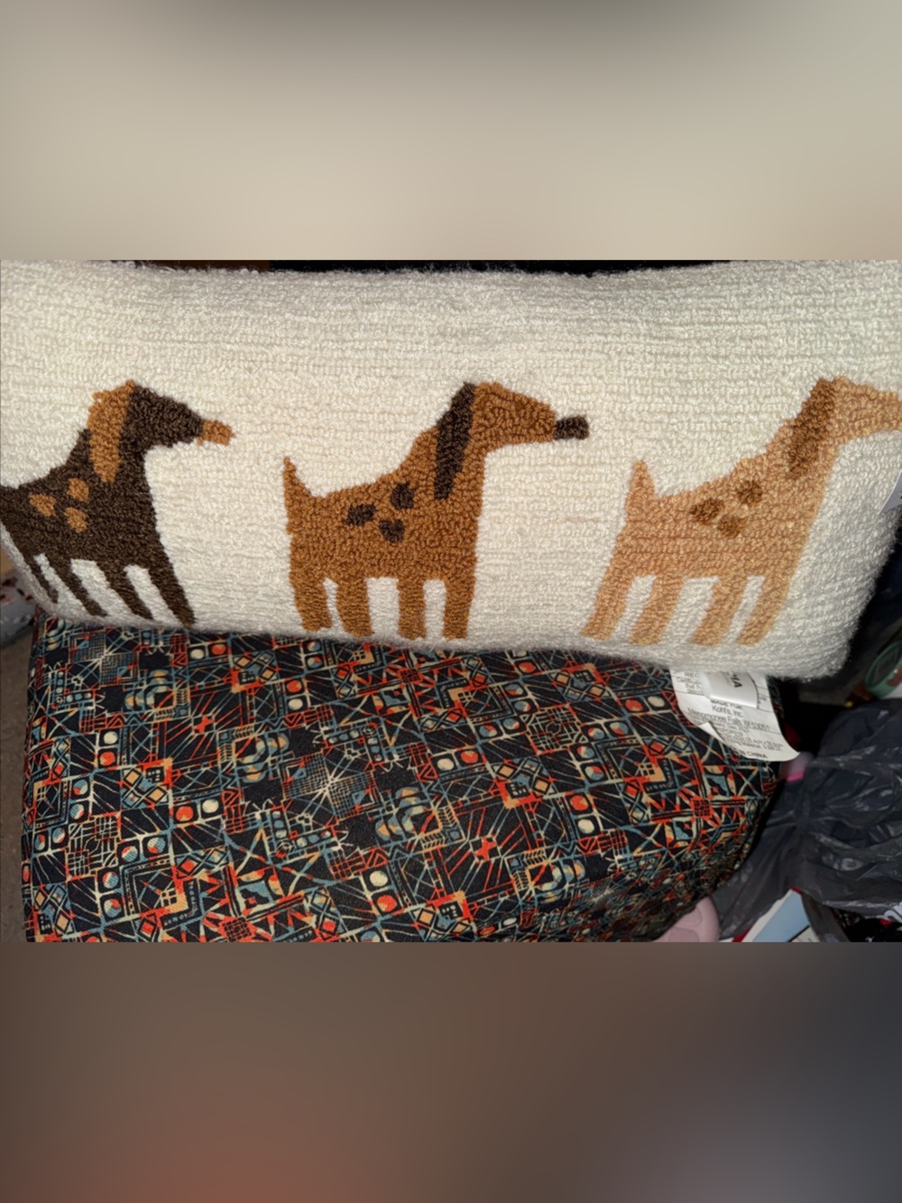 Sonoma “DOG PARADE” Hooked Lumbar Pillow! Great for the dog lovers.